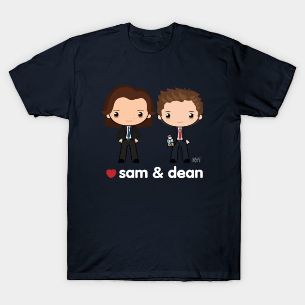 Love Sam & Dean - Supernatural T-Shirt by KYi